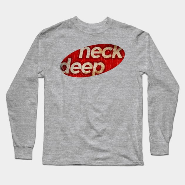 Neck Deep - simple red elips vintage Long Sleeve T-Shirt by BIDUAN OFFICIAL STORE
